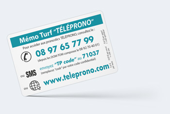 La Carte MÉMO TURF TÉLÉPRONO